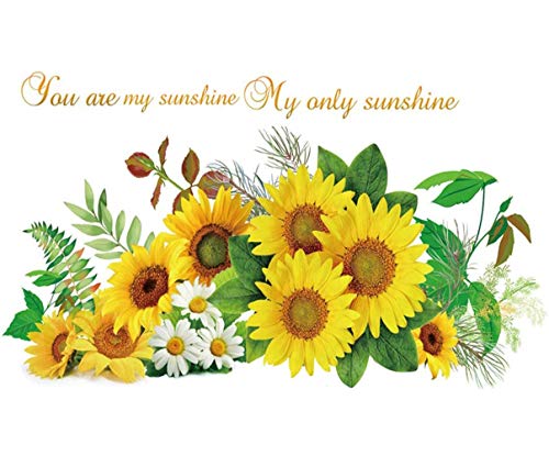 Sunflower Sunshine Wall Decal You Are My Sunshine My Only Sunshine Wall Sticker Murals Of Kids Baby Bedroom Nursery Rooms Wall Decals For Kitchen Decoration #TOP4
