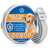 Collar Antiparasitario Perros, Collar Regulable y Resistente al Agua por 12 Meses, Repelente Duradero para la Prevención de Parasitas en Razas Pequeñas, Medianas y Grandes (65 cm)