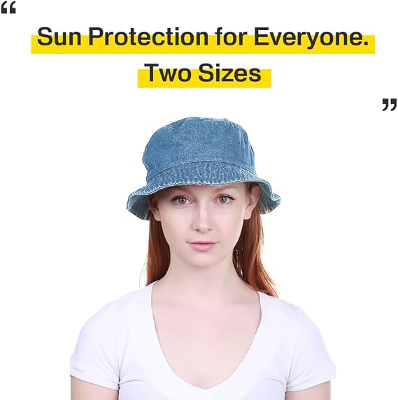 KBETHOS 100% Cotton Washed Bucket Hat