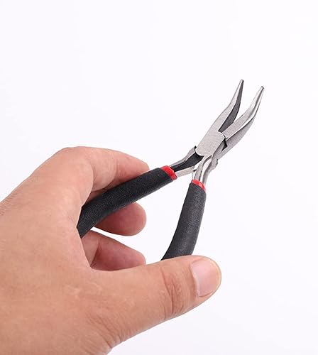 Miniatura 3 de Mini alicates de nariz doblados Multifunción Pelacables de precisión de alambre de mano Herramienta de fabricación de joyas con cuentas de alambre