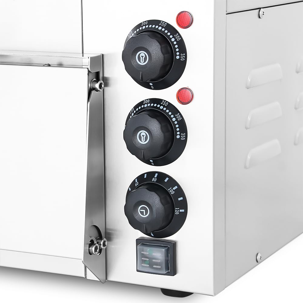 MBH Forno per pizza professionale elettrico a 1 camera per ristorazione. Piccolo forno per pizza industriale per bar e ristorante