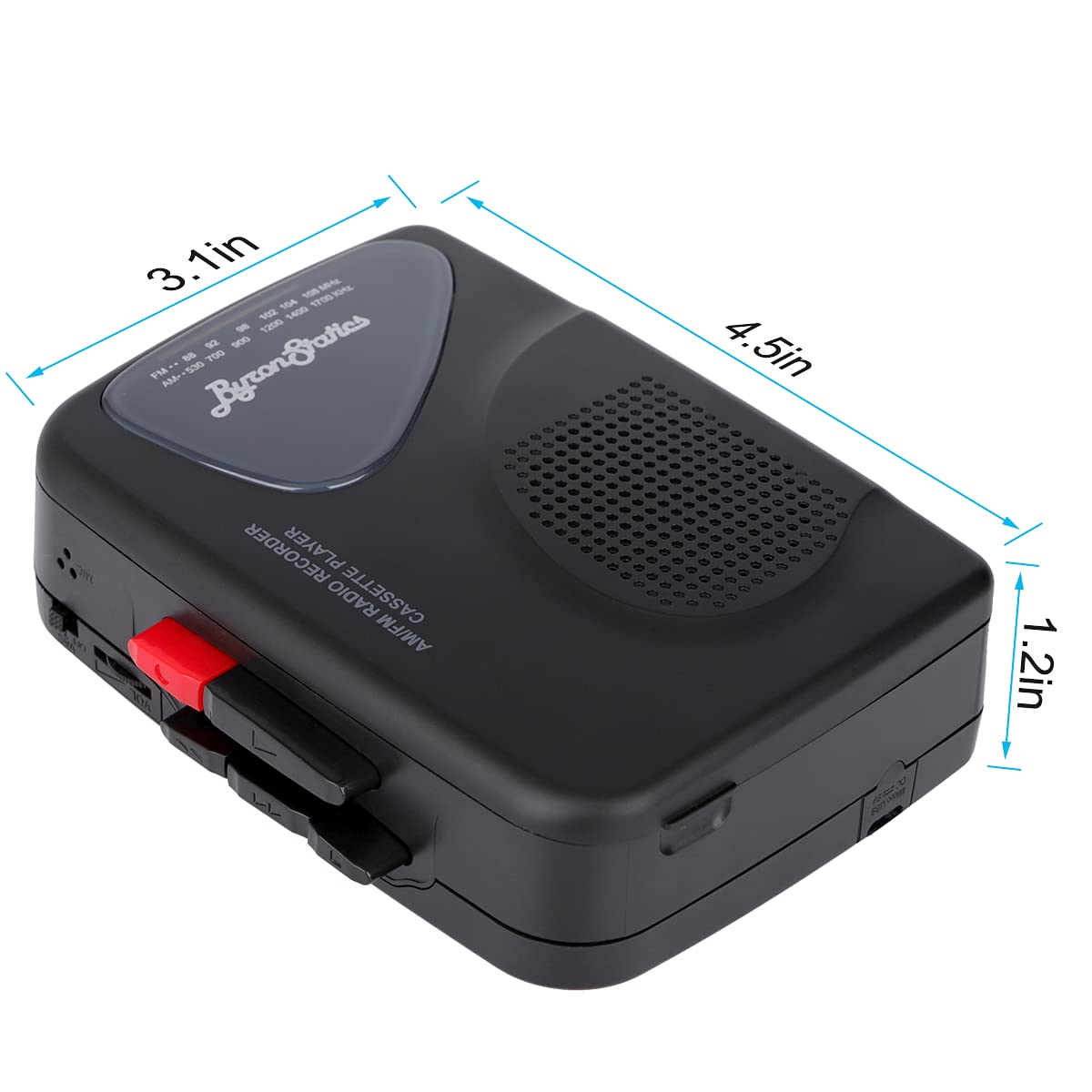 ByronStatics Portable Cassette Players Recorders FM AM Radio Walkman