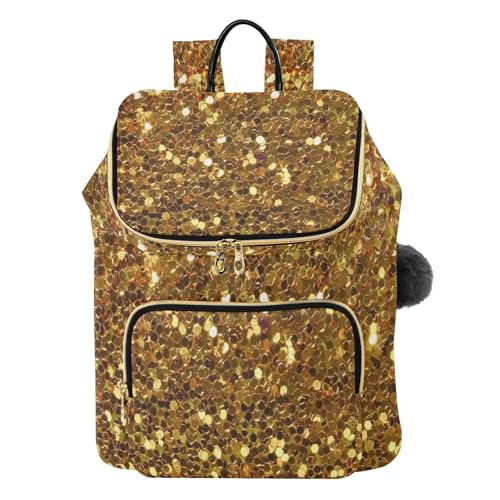 Sac à dos pailleté doré pour femme stylée idéal pour vos sorties et balades urbaines