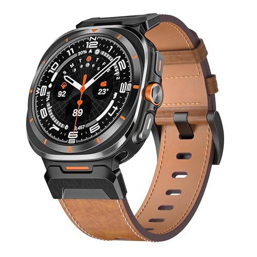 Bracelet cuir Galaxy Watch Ultra 47mm BIK, idéal pour le bureau et les affaires - 6