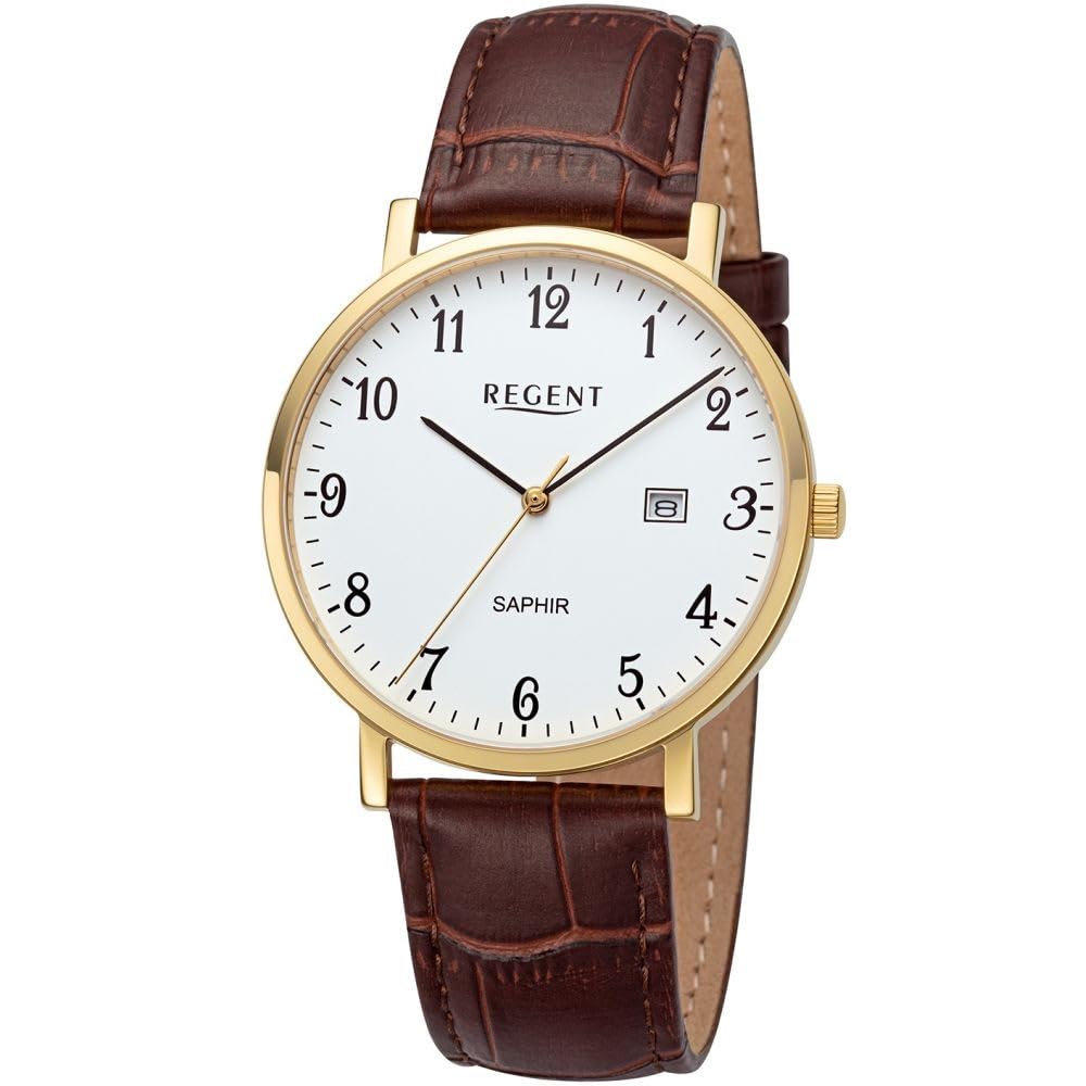 REGENT Herrenuhr mit Lederband 11100311