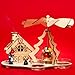 Produktbild Sikora P30 2-in-1 Holz Teelicht Weihnachtspyramide mit funktionsfähigem Räucherhaus Motiv Hexenhaus
