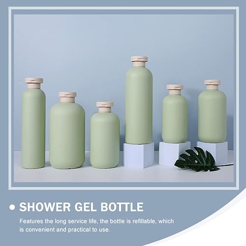 Miniatura 8 de Lurrose Botellas exprimibles con tapa abatible, 3 recipientes de cosméticos recargables, botellas de champú y acondicionador de viaje para artículos