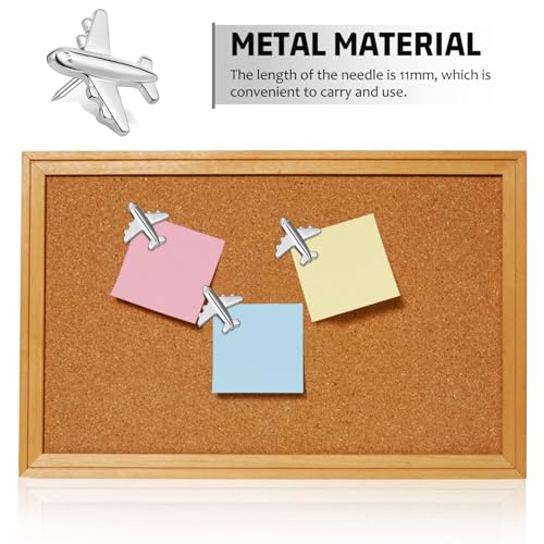 Gadpiparty 24 alfinetes de avião com caixa de pressão decorativa de metal para aeronaves, tachinhas