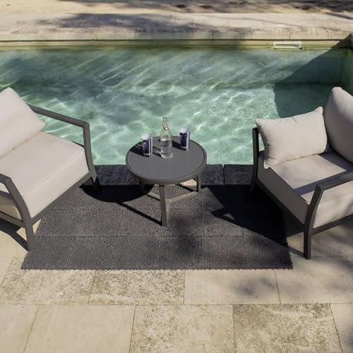 WERKA PRO Graue Platten Kunstrasen 30 x 30 cm 6er Set