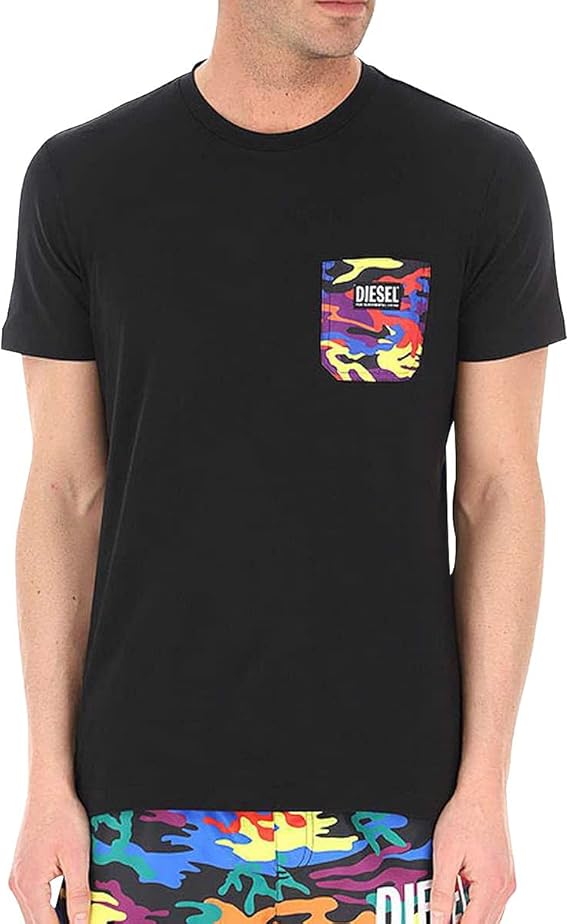 Amazon ディーゼル Diesel メンズ Tシャツ ポケットt A0241dbby Tシャツ カットソー 通販