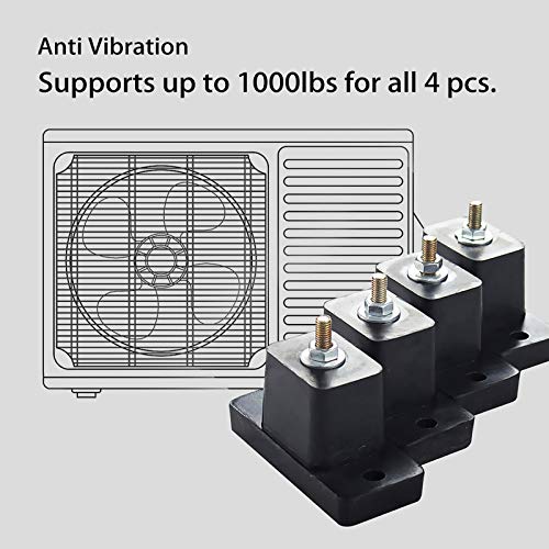 4 Pack Vibration Rubber Mounts - Anti Vibration Rubber Mountser，Rubber Isolator Feet For Outside Air Conditioner Condenser Accessories #TOP6