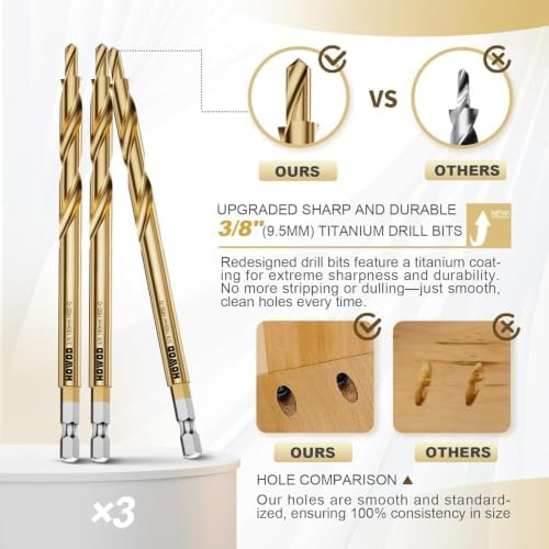 HOWOD Pocket Hole Jig Kit, Professional Metal Pocket Screw Jig System - 4