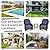 Outdoor Luxury High Back Cushion Swivel Rocking Chair, 360 Degree Patio Swivel Chair, 3 Piece Wicker Furniture Set, 2 Wide Armrest Swivel Rocking Chairs and 1 Side Table for Patio, Indoor, Pool, etc