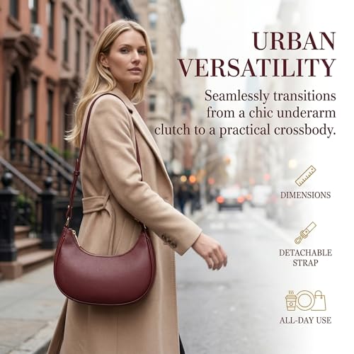 Image of Barabum Small Shoulder Bag for Women Crescent Purse Y2K Trendy Clutch Handbags