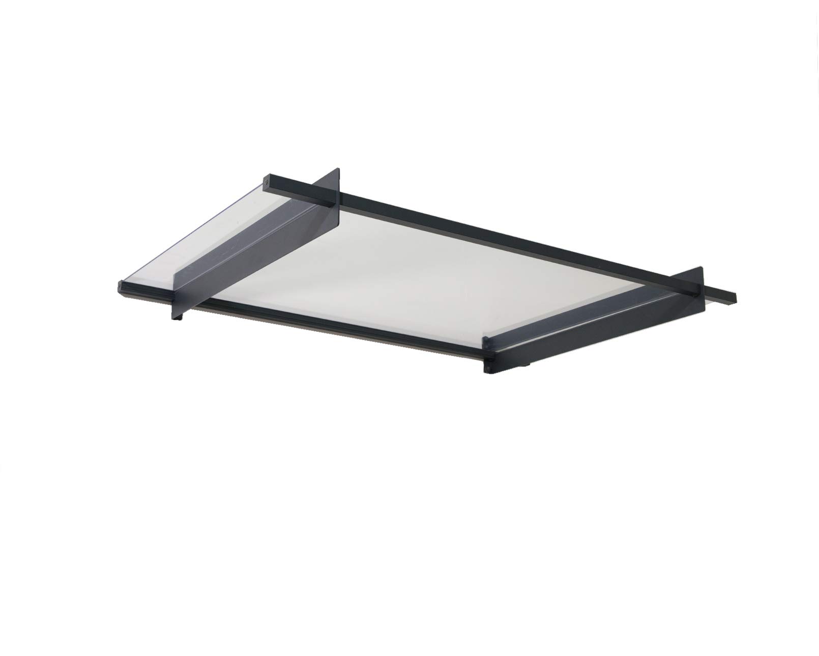Auvent pour porte d'entrée gris 150x94 avec protection solaire Nancy