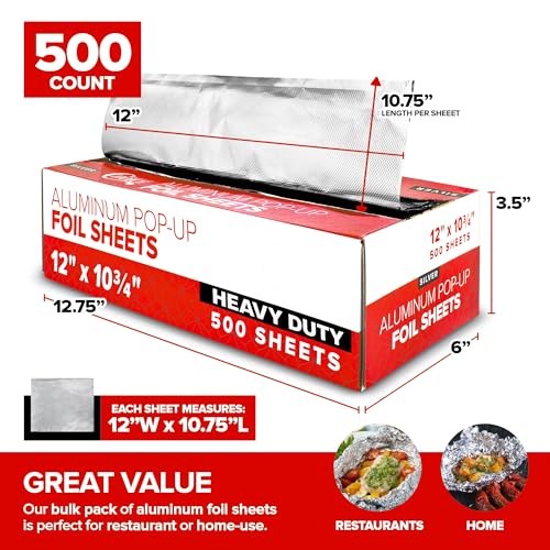 Stock Your Home 12 Inch Ultra Heavy Duty Pop Up Deli Aluminum Foil Sheets thumb #1