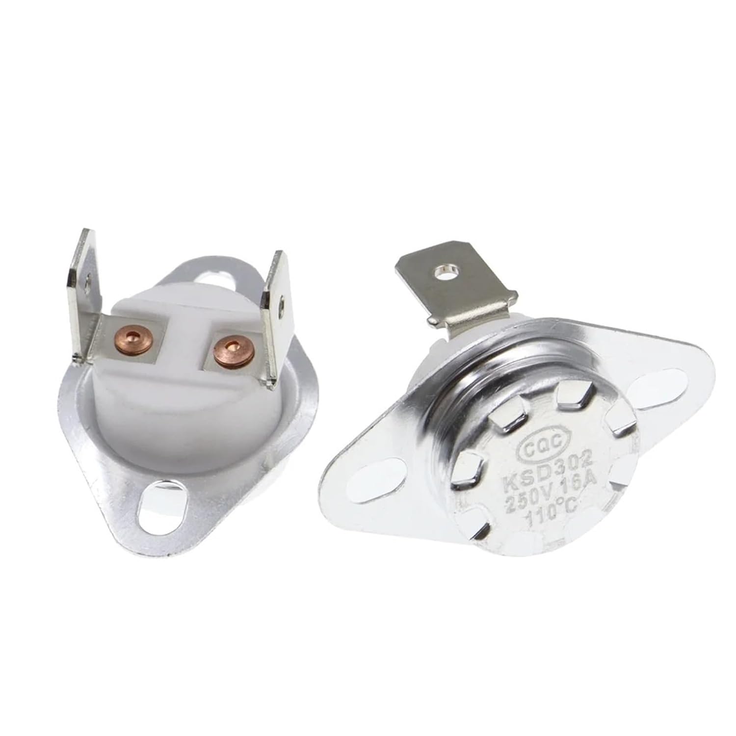 Normally Open KSD302 16A 250V 40-180 Degree Ceramic KSD301 Closed Temperature Switch Thermostat 45 55 60 65 70 75 80 85 1Pcs(Normally Open,90C)
