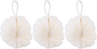 MILISTEN Bath Sponge Bath Loofah 3pcs Bath Shower Sponge Loofahs Mesh Pouf Luffa Puff Scrubber Full Lather Cleanse for Skin Exfoliating Beige Loofah Dish Sponge Bath Scrubber