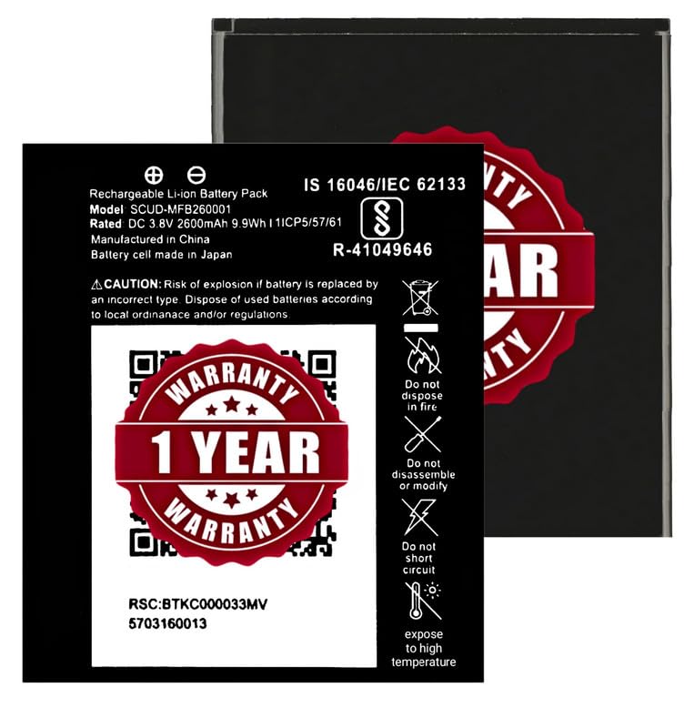 Image of Original EL-BP515761V | SCUD-MFB260001 Battery Compatible with Jio JMR540 WiFi 4G Hotspot Data Card - (2600mAh) - 1 Year Warranty CD6