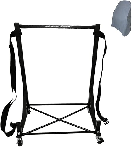 Carro de almacenamiento con soporte Hardtop negro con correa de seguridad y cubierta de polvo genérico extra grande compatible con Ford Thunderbird disponible en Yaxa Colombia