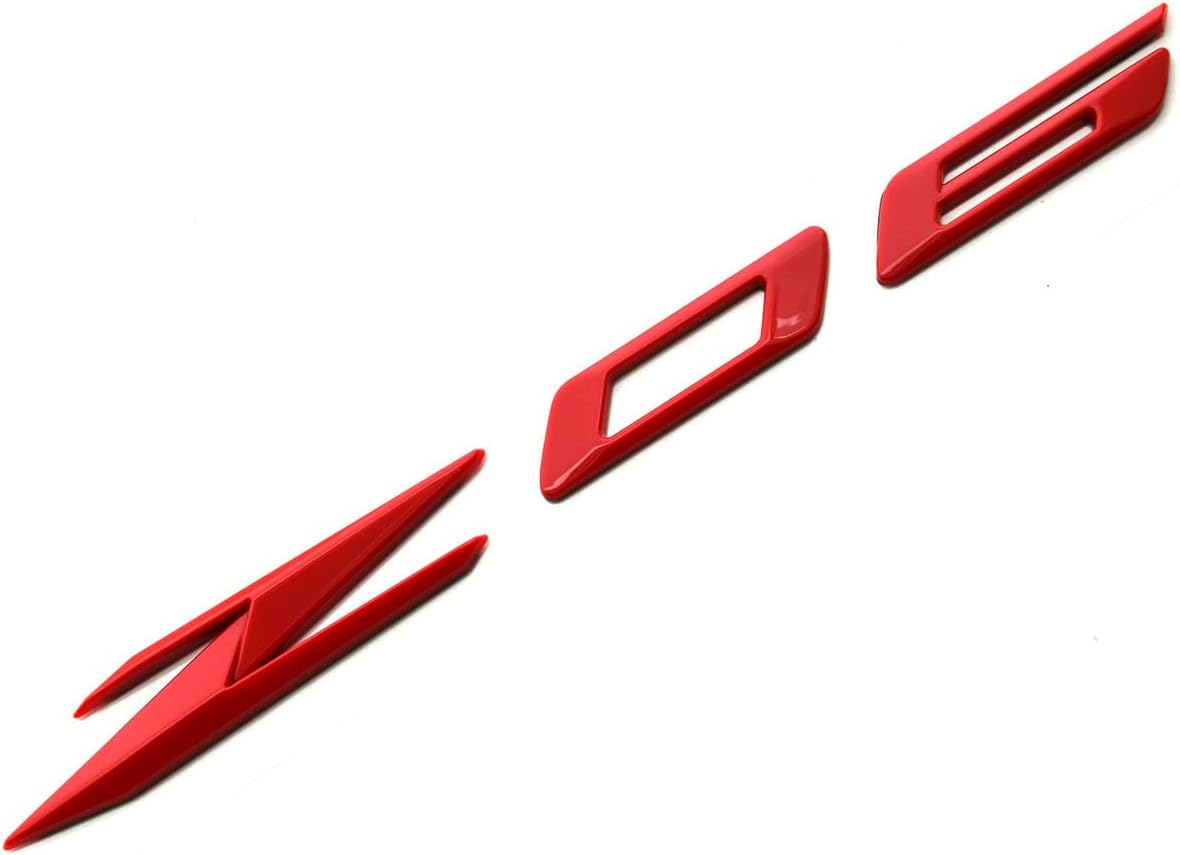 1Pc Z06 Emblems 3D Badge Nameplate Letter Compatible with 2023-2024 C8 85623536 OEM Size (Red)
