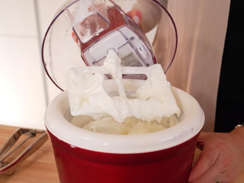 Adding solid ingredients to ice cream maker