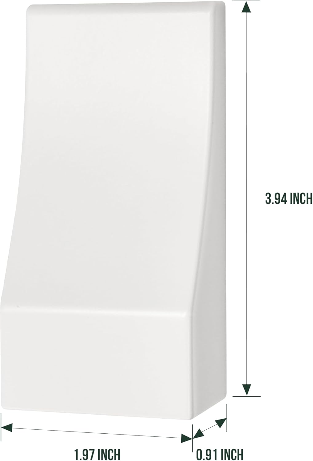 GKOLED Low Voltage LED Wedge Deck Rail Light, Landscape Railing Post Fence Accent Lighting, 12V AC/DC 2W 2700K Integrated LED Chips, Die-cast Aluminum, Powder Coated Finish, IP65 Rated, White, 6-Pack