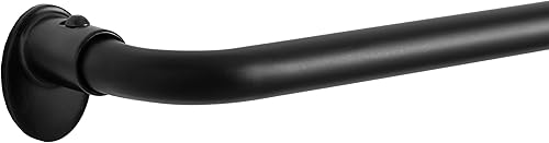 Barras de cortina Eclipse Clinton, barra de cortina oscurecedora, barra de cortina ajustable envolvente de 58 de pulgada, barras de cortina para