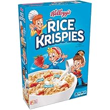 Kelloggs Rice Krispies ، حبوب الإفطار ، حبوب الأرز المحمصة ، خالية من الدهون ، 12 أونصة