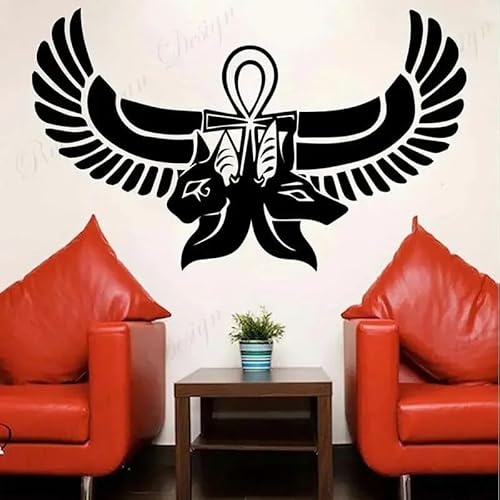 Ancient Egypt Pharaohs Egyptian Cats Egyptian Queen Statues Anubis Wall Sticker Vinyl Decal Mural Art Home Decor Wallpaper 69x42cm