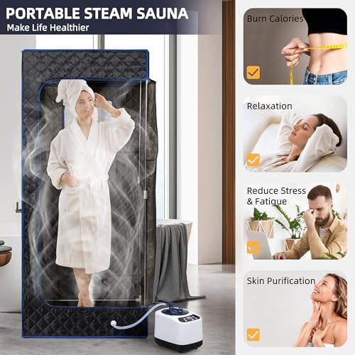 BOCHPOWER Portable Sauna Box, 3.0L Steamer, Remote Control, Folding Chair, 9 Levels (Full Size) - Thumbnail 6