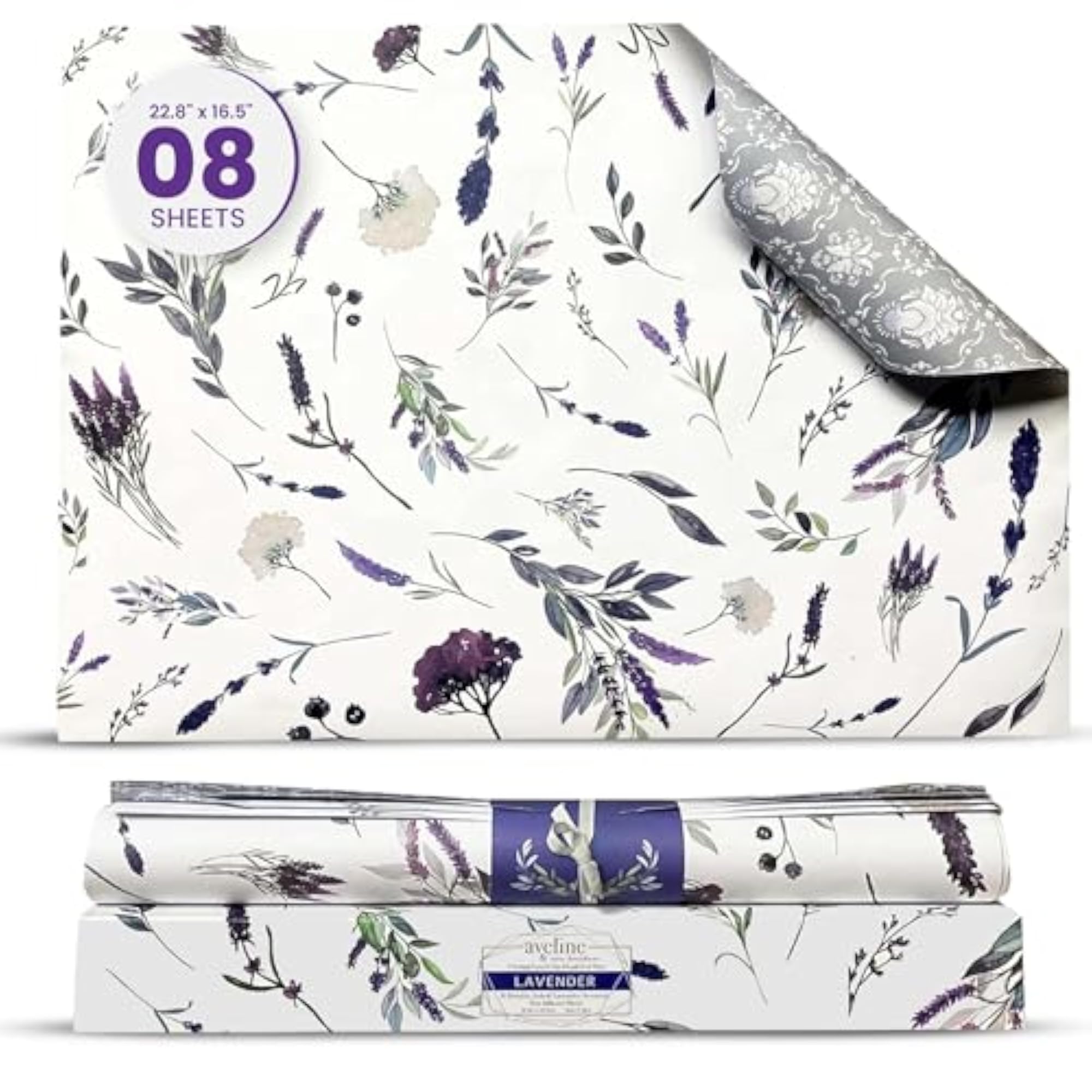 8X Lavender Scented Drawer Liners, Ideal for Home Organization