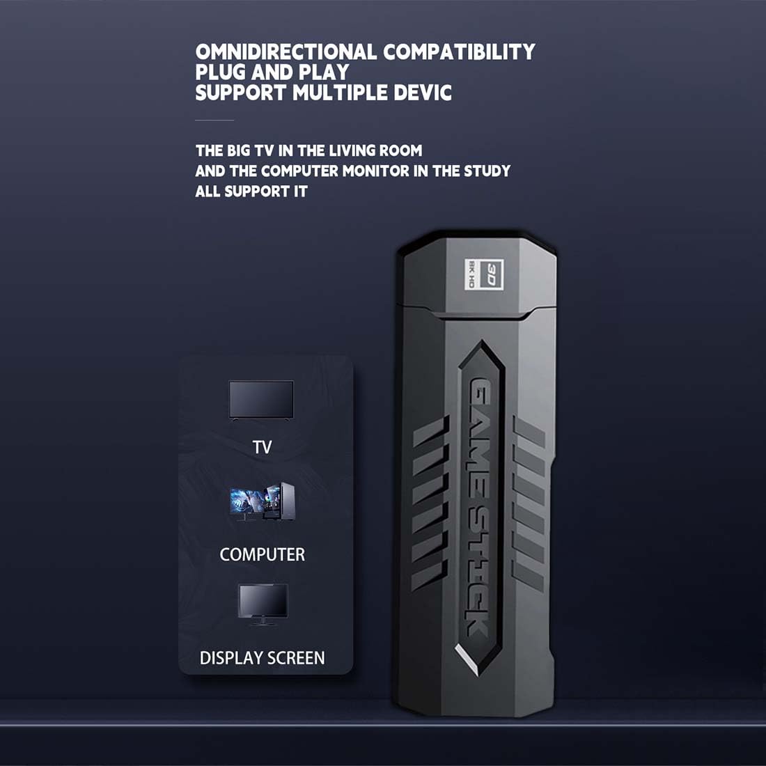 Consola Retro X10 PRO – Stick HDMI Con 50.000 Juegos, 4K, 2 Mandos Inalámbricos, Compatible Con 50 Emuladores, Batallas A 2 Jugadores