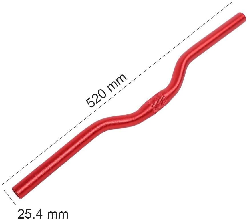 Mountain Handlebar, Lightweight Aluminum Mountain Road Fixed Gear Handlebar 25.4mm(Red)
