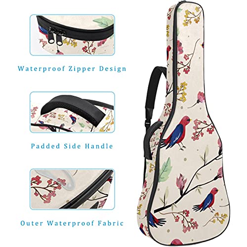 Housse de transport pour guitare imperméable avec fermeture éclair et motif fleuri - 4