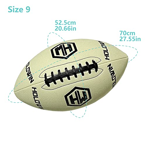 Holographic Luminous Light Up Reflective Football for Night Games & Training, Glowing in The Dark, Great American Football Toy Gifts for Boys, Kids, Men - Image 5