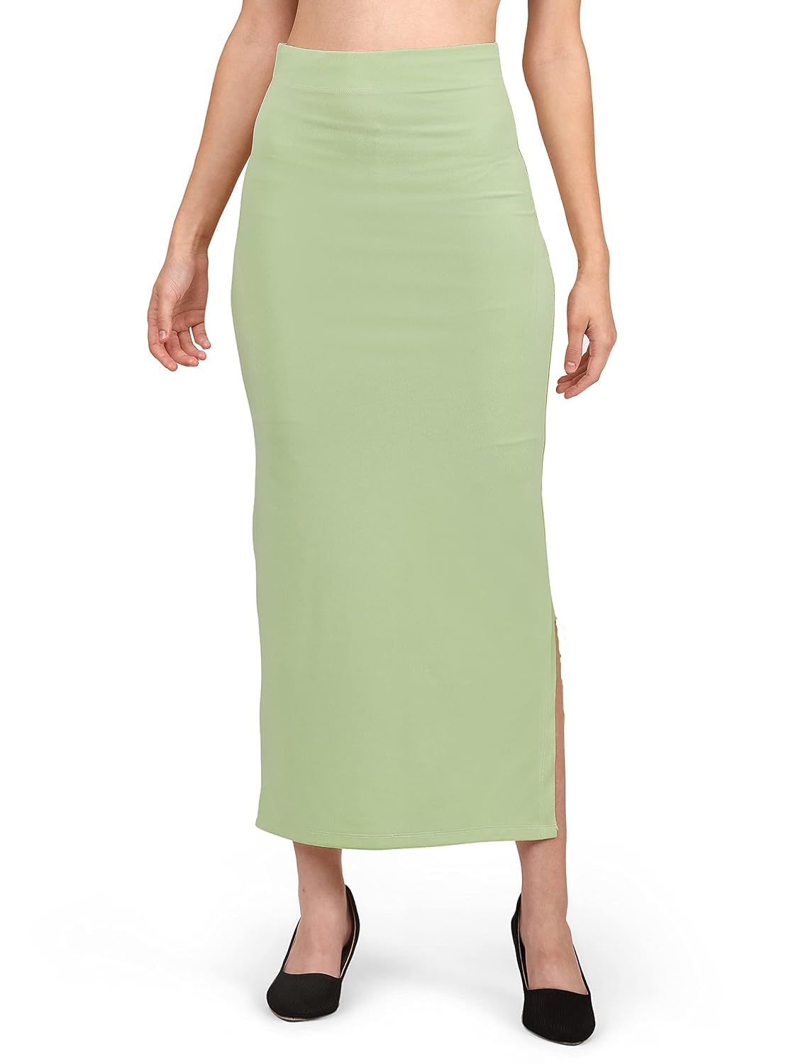 Saree Shapewear for Women, Straight Shape Skirt-Side Cut for Dress Wear | Cotton Blend Fabric | Seamless Petticoat with Drawstring, Stretchable & Comfortable, M-XXL Sizes-picture-40