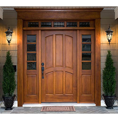 Goalplus Outdoor Porch Light With Wall Mount, 18" High Antique Bronze Wall Lantern One-Light E26 Exterior Waterproof Wall Sconce With Clear Seeded Glass Shade, 2 Pack, Lm0519-Dn-S-2P #TOP2