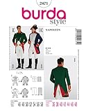 Größe: 46 bis 58 Burda 2471 Schnittmuster KostŸm Fasching Karneval Napoleon Offizier (Herren, Gr, 46-58) Level 3 mittel