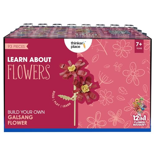 Image of STEM Galsang Flower Building Blocks Set (93 Pcs, 12-in-1) | DIY Flower Pen Stand Kit for Kids 6+ Years (Boys & Girls) | Creative Craft & Learning Toy | Ideal Gift for Kids