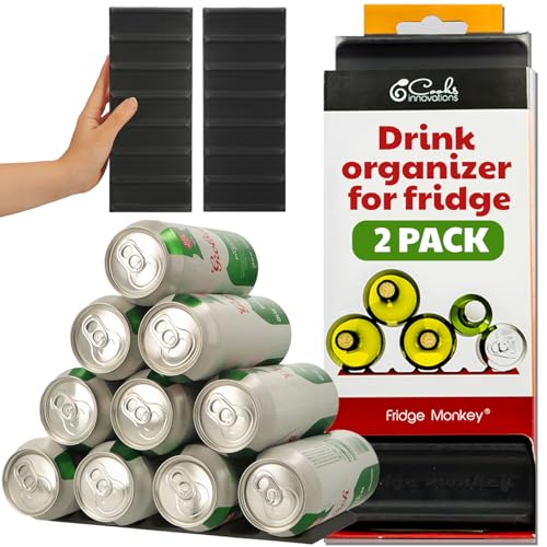 Cooks Innovations Drink Organizer for Fridge, Soda Can Refrigerator Organizers and Storage, Beer-Wine-Water Bottle Holde - Detailed View