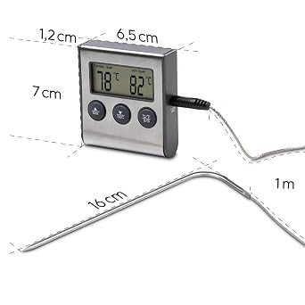 Xavax Digital Meat Thermometer with Timer, cable sensor