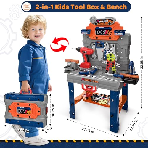132 PCS Toddler Tool Bench Set