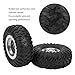 RC Car Tire, RC Metal Rubber Tire Tyre Upgrade Replacement Car model accessories for MN90 91 99 99S 1/12 RC Car Crawler Model toys (Silver)