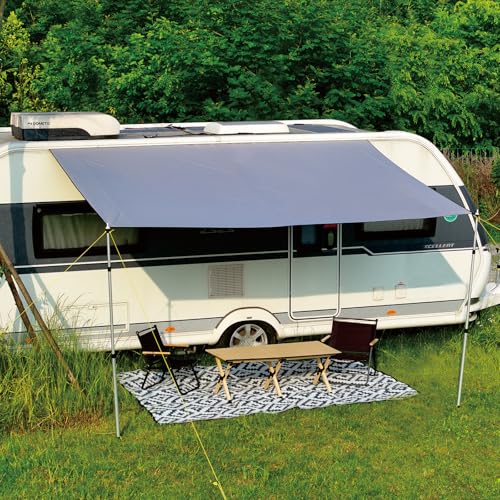 SHADEPLUS Sonnensegel Wohnwagen,Sonnensegel Wohnwagen mit keder 2 Keder mit Ø 4.8& 6.8mm,sonnensegel keder Geeignet Wohnwagen,Wasserdicht und UV-beständig Wohnwagen sonnensege 4M