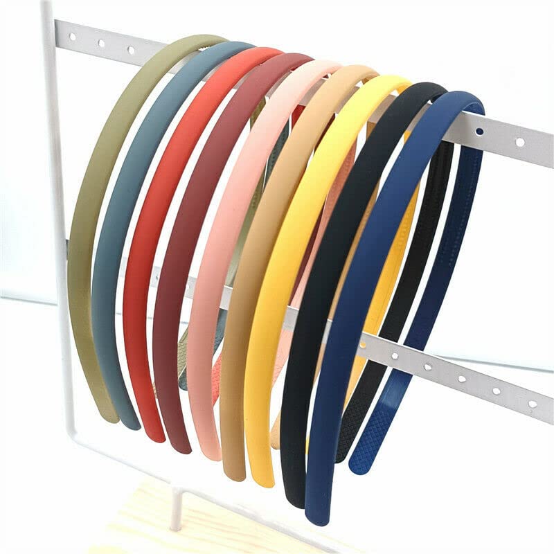 Image of Headband Thin Plastic Hair Bands for Women & Girls | 6mm Braided Pigtail Style Headbands with Teeth Comb for Strong Grip | Multicolor Daily Wear Hair Accessories for Kids & Teens