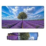 マウスパッド ラベンダー 大型 防水 ゲーミング マウスパッド 50 x 25cm 拡張 キーボードパッド 滑り止めゴム底 滑り止め デスクマット おしゃれ キーボードパッド マウス対応 耐洗い表面 快適操作性 ゲーム 仕事 ホーム用 オフィス 女性へのプレゼント J-934