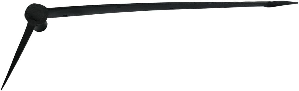 Renovators Supply Manufacturing Black Wrought Iron Lift Off Pintle Strap Hinge 16 in Spear Tip Diamond Etch Pintle Strap Gate and Door Hinges with Hardware, Pack of 4