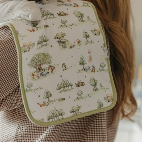 Image of Copper Pearl Baby Burp Cloth Large 21''x10'' Size Premium Absorbent Triple Layer 3-Pack Gift Set Hundred Acre Wood