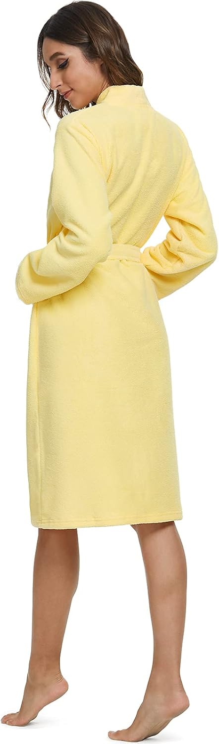 Orrpally Women Kimono Robes Lightweight Terry Cloth Bathrobe Knee Length Bath Robe - Image 3